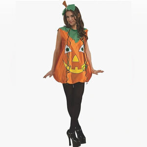 Halloween Pumpkin Costume Romper Headpiece One Size Adult Outfit SALE Quick Ship